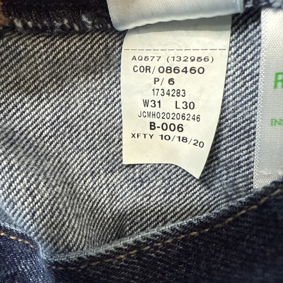 JCrew 484 Jeans Mens‎ 31x30 Blue Slim Tapered Leg Low Rise 100% Cotton Denim - Picture 8 of 14